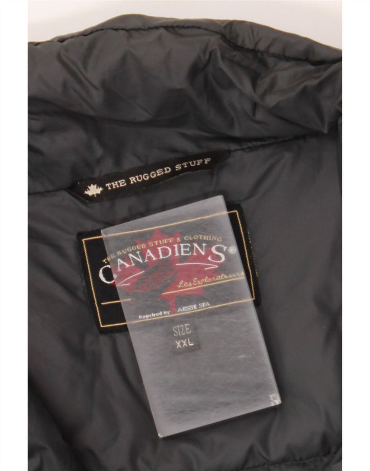 Canadiens Herren Wattierte Weste UK 44 2XL Graues Nylon