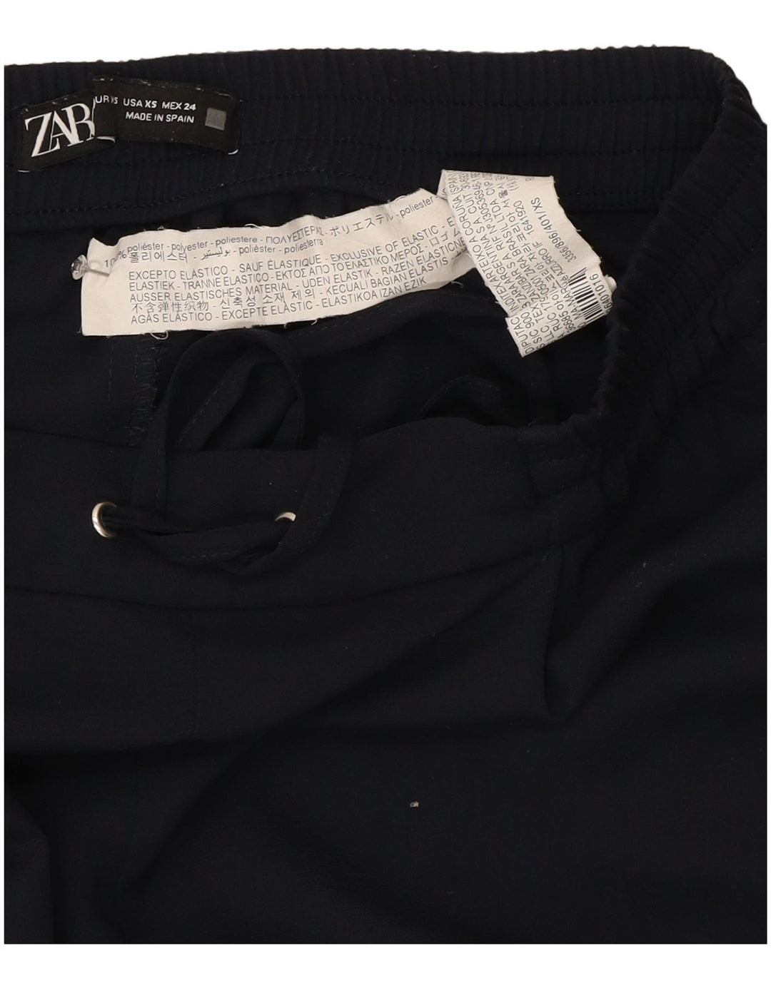 Zara Damen Trainingshose UK 6 XS Marineblau Polyester