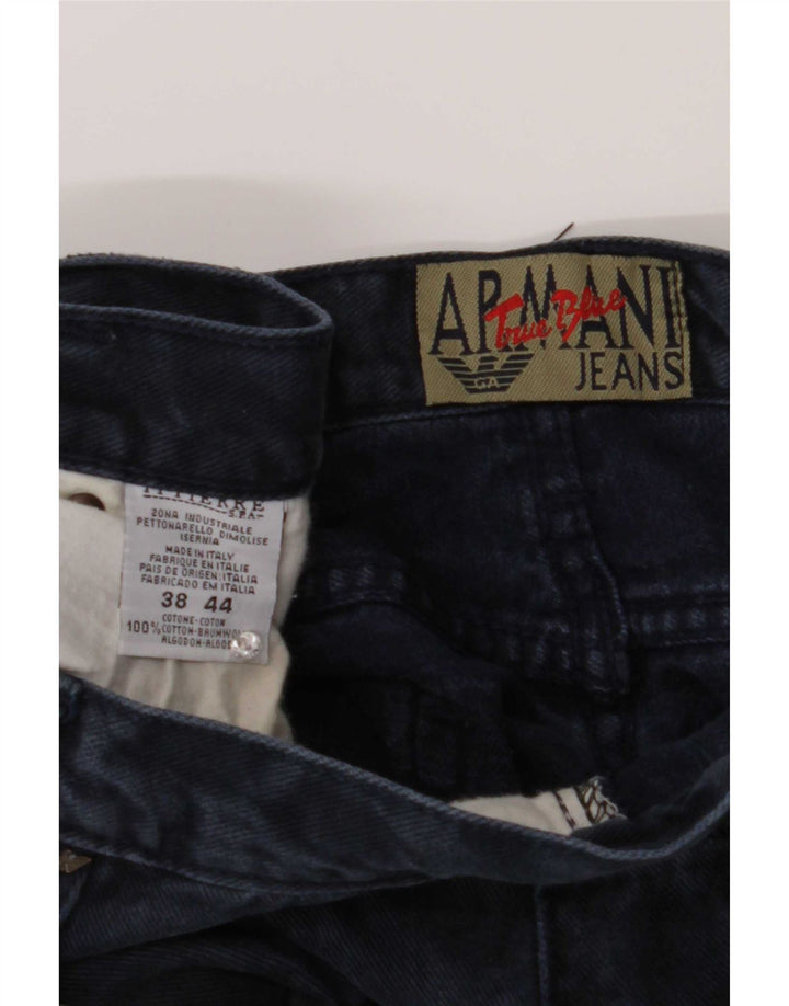 Armani Herren Straight Jeans W38 L30 Marineblaue Baumwolle