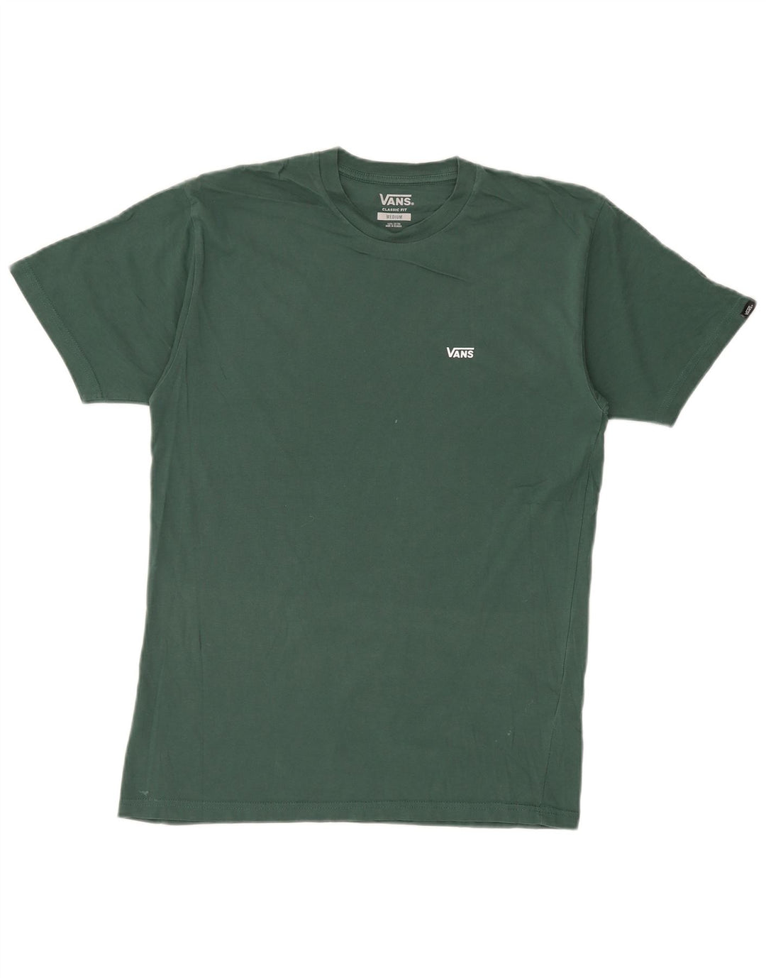 VANS Herren-T-Shirt mit klassischer Passform, mittelgrüne Baumwolle