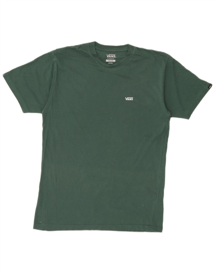VANS Herren-T-Shirt mit klassischer Passform, mittelgrüne Baumwolle