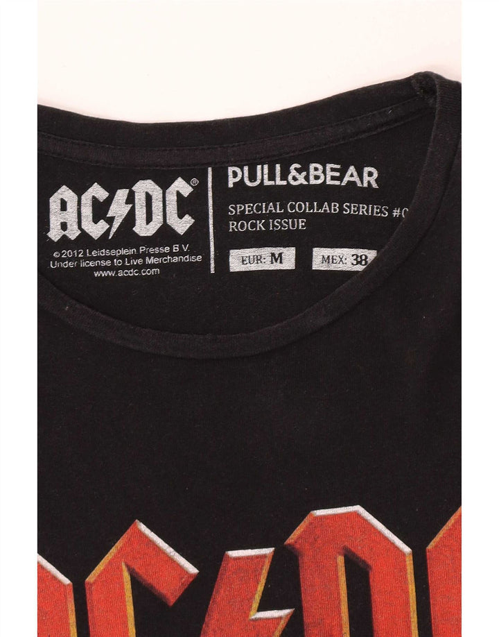 Pull & Bear Herren-T-Shirt mit Grafik, mittelgroß, Schwarz