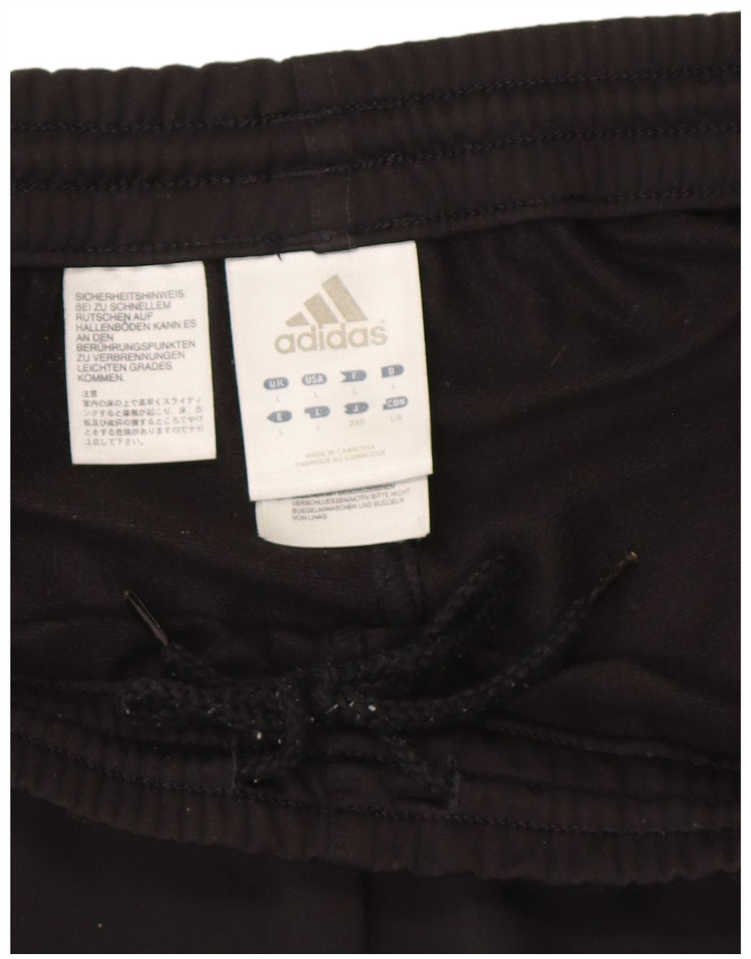 Adidas Herren-Trainingshose, groß, aus schwarzem Polyester