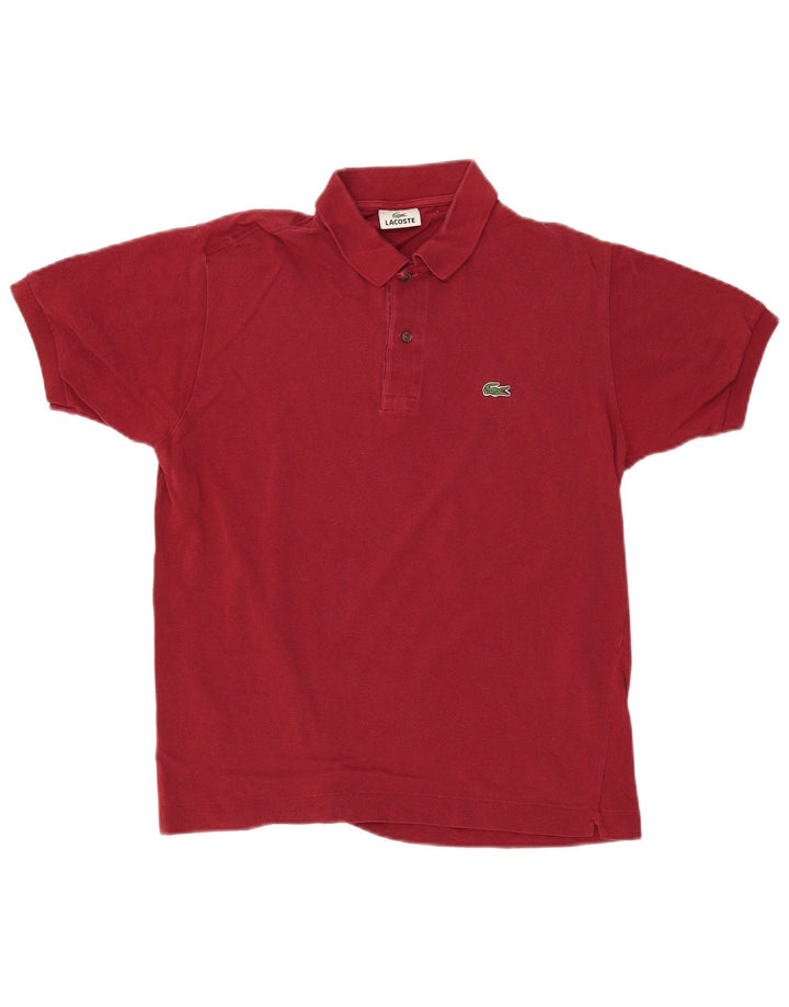 LACOSTE Herren-Poloshirt, Größe 4, mittlere burgunderrote Baumwolle