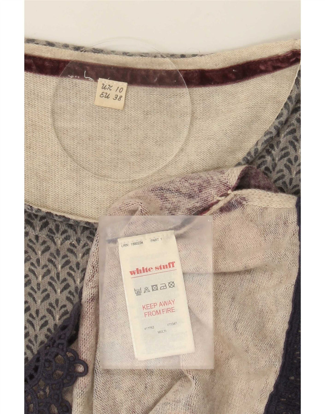 White Stuff Damen-Pullover mit U-Boot-Ausschnitt, Gr. 10, Größe S, mehrfarbig