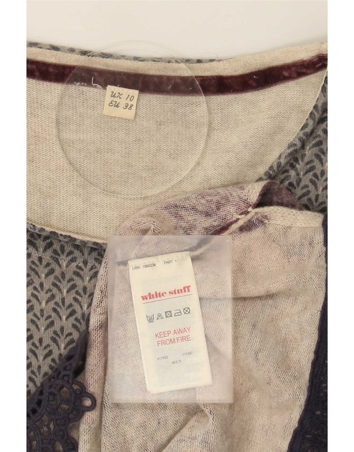 White Stuff Damen-Pullover mit U-Boot-Ausschnitt, Gr. 10, Größe S, mehrfarbig