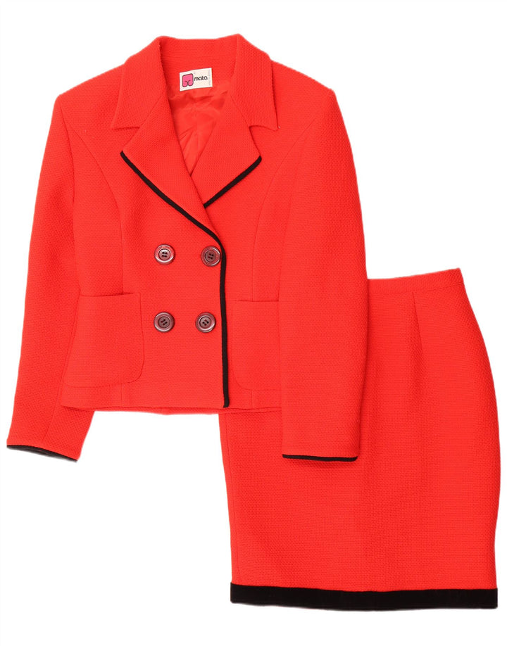 VINTAGE Damen 2-teiliges Rockset IT 44 Medium W26 Rotes Polyester