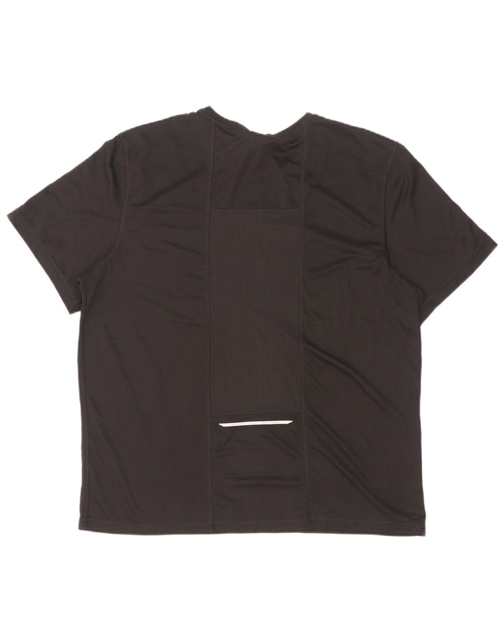 Reebok Herren Grafik-T-Shirt-Oberteil, groß, aus schwarzem Polyester