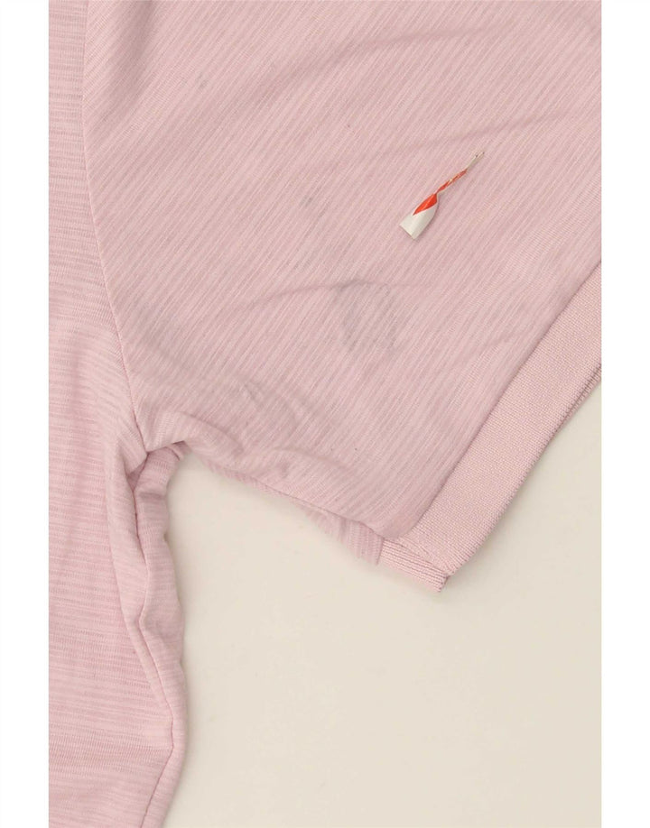 Calvin Klein Herren-Poloshirt aus mittelrosa Nadelstreifen-Polyester