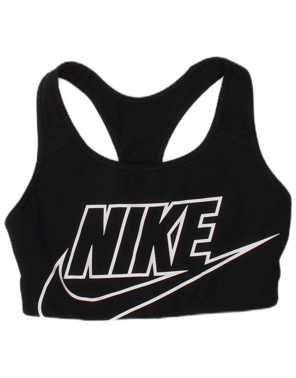 Nike Womens Graphic Sport Bra Top Large Black Sports