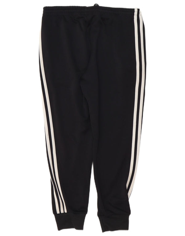 ADIDAS Damen Trainingshose Jogger UK 12 Medium Schwarz Polyester