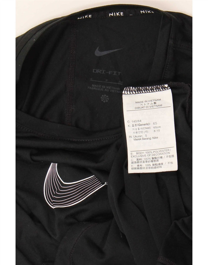 Nike Dri Fit Grafik-T-Shirt für Jungen, 8–9 Jahre, Größe S, Schwarz, Polyester