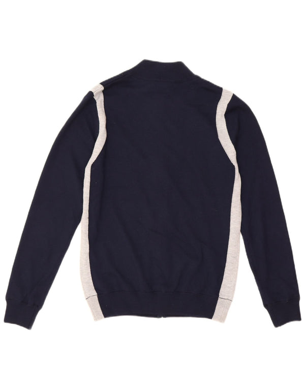 Calvin Klein Damen-Cardigan-Pullover UK 10 Small Marineblau Farbblock