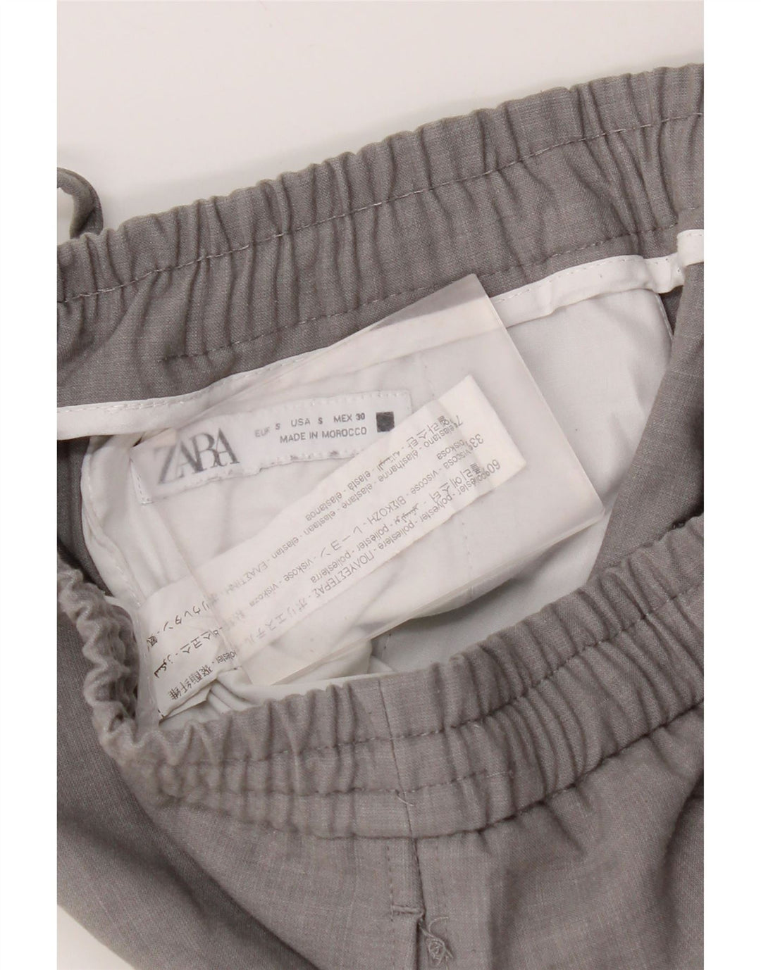 Zara Herren Jogger-Chinohose, Größe S, W30, L28, Grau, Polyester