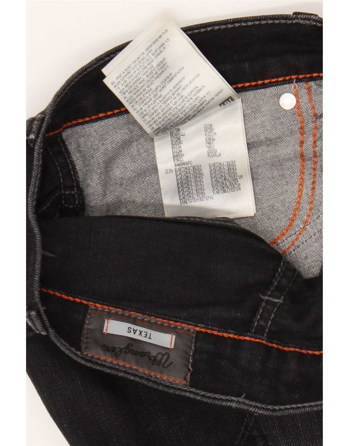 Wrangler Herren Texas Stretch Straight Jeans W36 L34 Schwarze Baumwolle