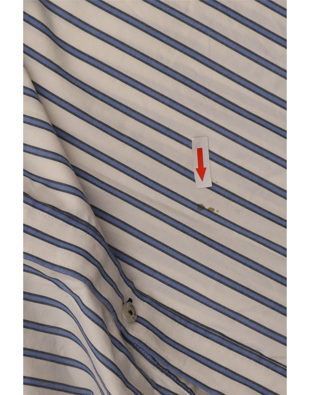 Crew Clothing Herren-Hemd mit klassischer Passform, 2XL, weiß gestreift, Baumwolle