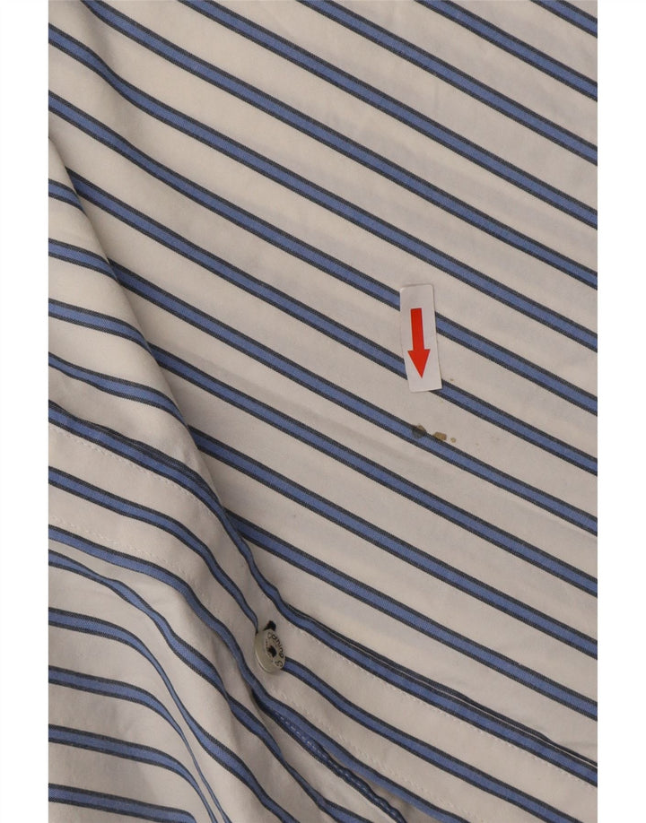 Crew Clothing Herren-Hemd mit klassischer Passform, 2XL, weiß gestreift, Baumwolle