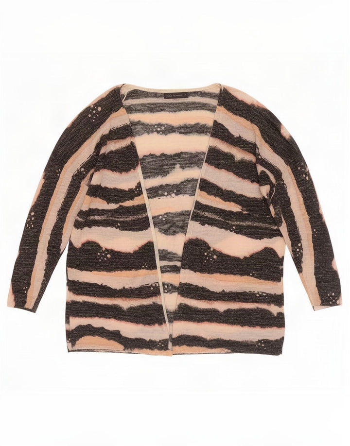 Marks & Spencer Damen-Strickjacke in Übergröße, Gr. 16, Größe L, schwarz gestreift