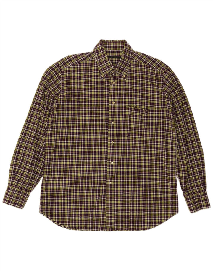 UNGARO Herrenhemd Größe 43 17 XL Lila kariert