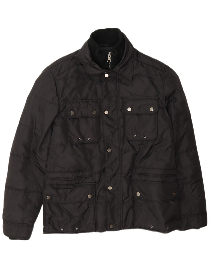 Best Company gepolsterte Herrenjacke UK 38 Mittelschwarzes Nylon