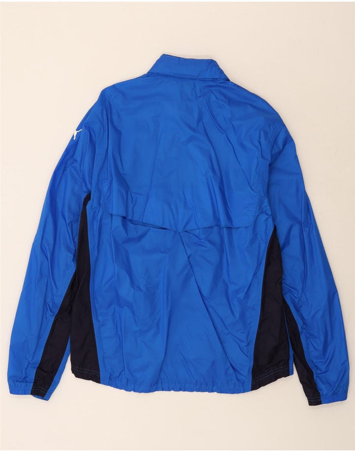 PUMA Herren Graphic Hooded Rain Jacket UK 40 Large Blue Colourblock Nylon