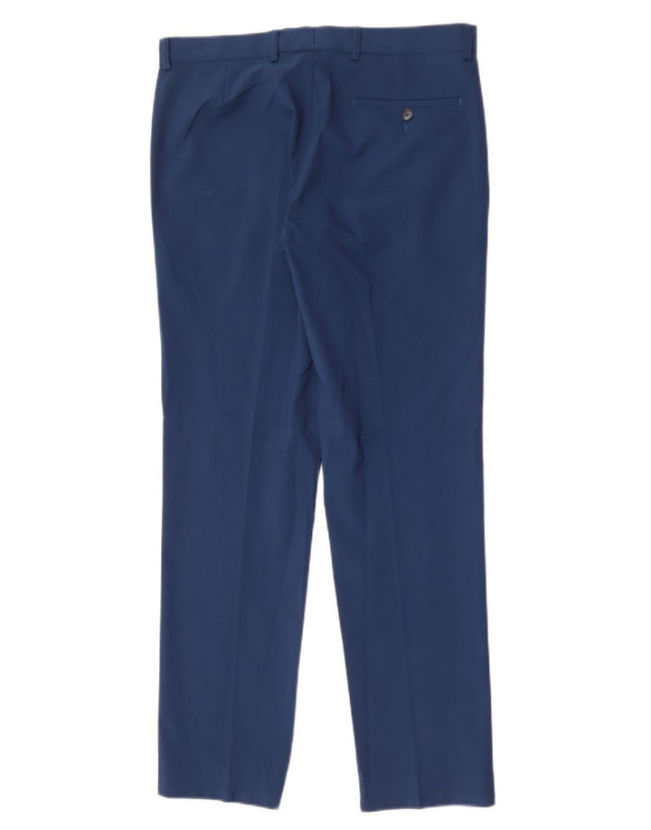 Marks & Spencer Slim-Anzughose für Herren, W32, L31, Blau, Polyester