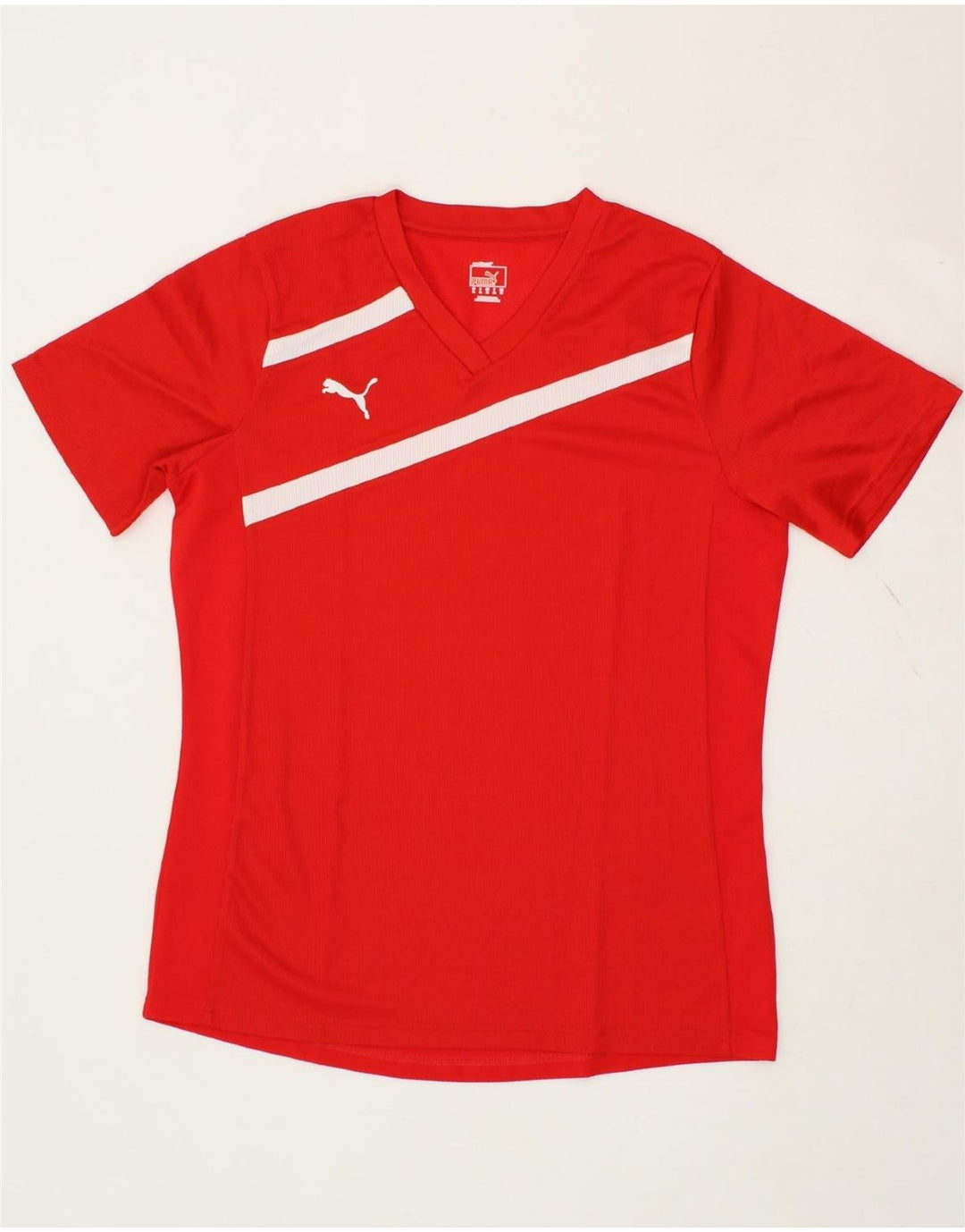 PUMA Womens T-Shirt Top UK 16 Large Red Vintage Puma and Second-Hand Puma from Messina Hembry 