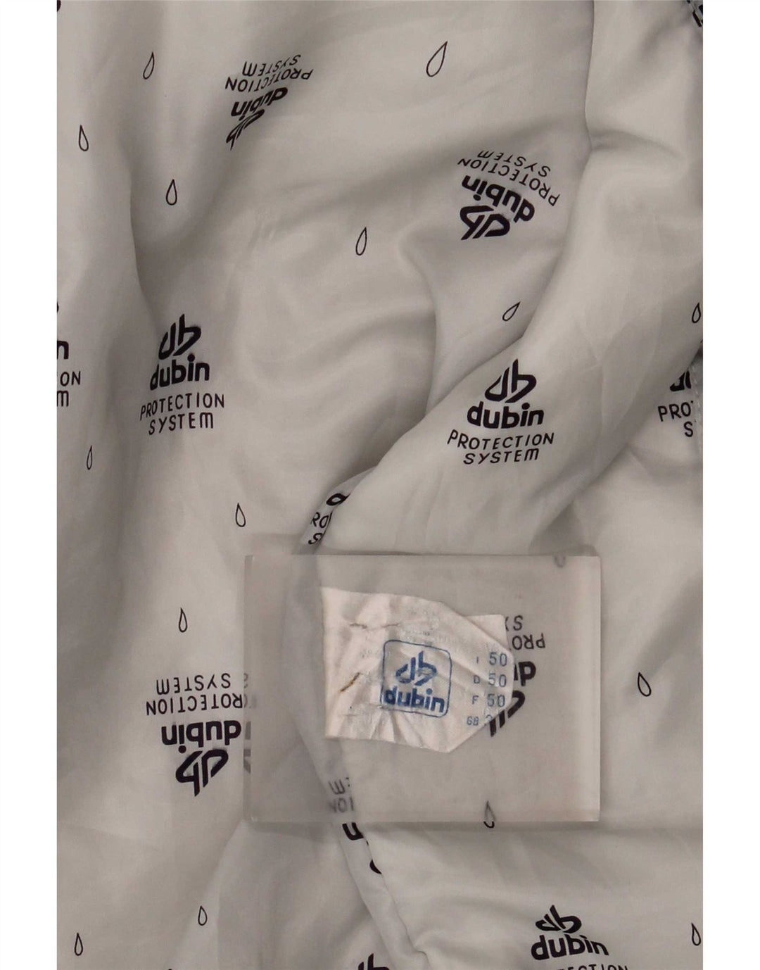 Wattierte Herrenjacke mit Kapuze von Dubin, IT 50, groß, weißes Farbblock-Polyester