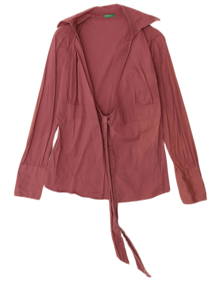 Benetton Damen-Hemdbluse, Gr. 8, Rosa