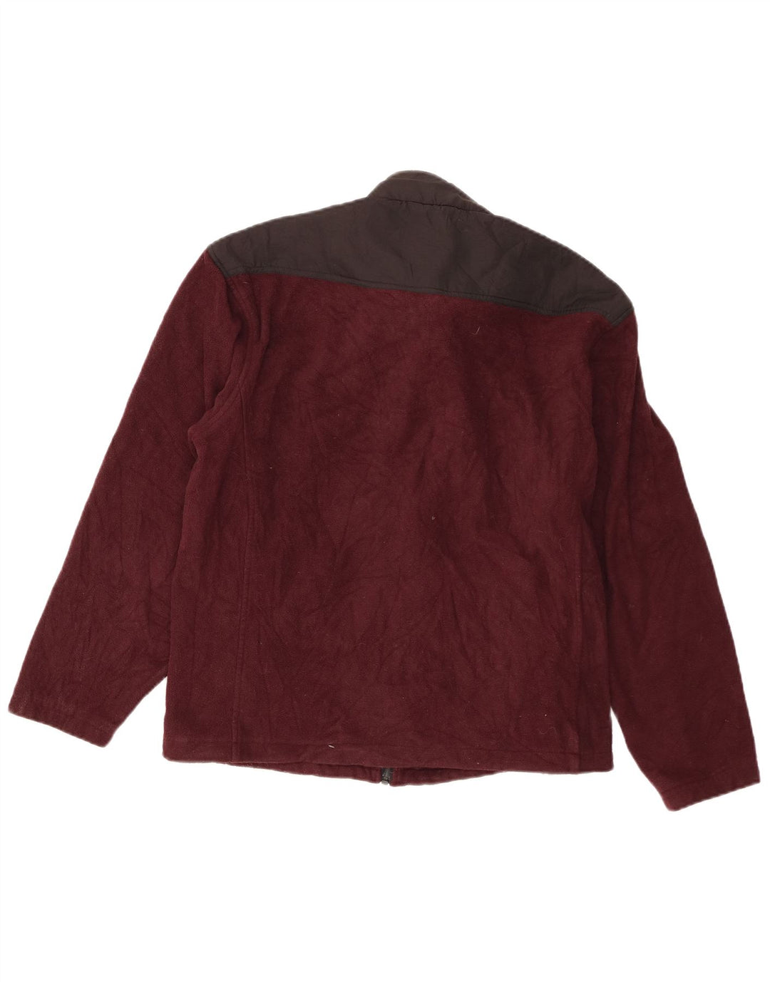 Champion Herren Fleecejacke UK 40 Large Maroon Colourblock Polyester