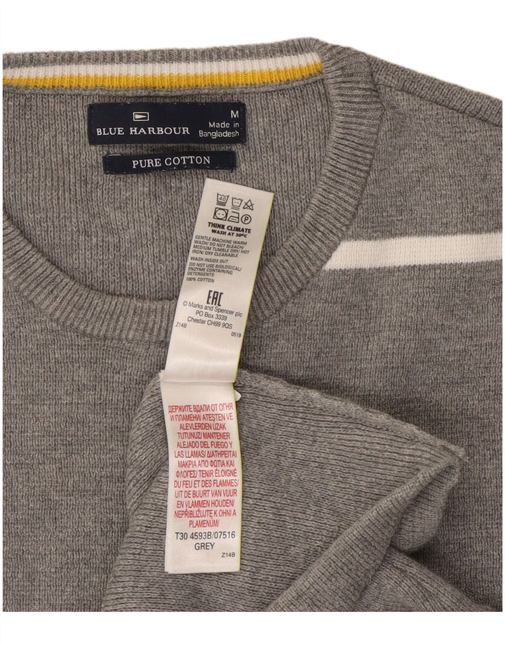 Marks & Spencer Damen Pullover mit Rundhalsausschnitt, UK 14, Mittelgrau