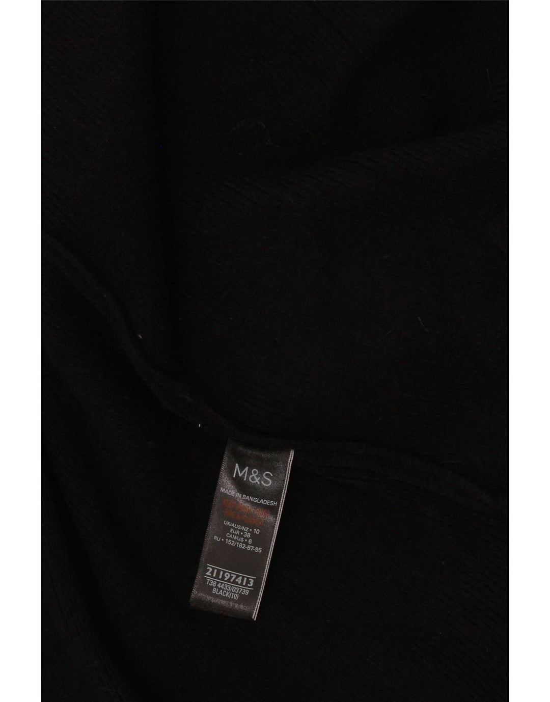 Marks & Spencer Damen Longline-Cardigan-Pullover UK 10 Small Schwarz