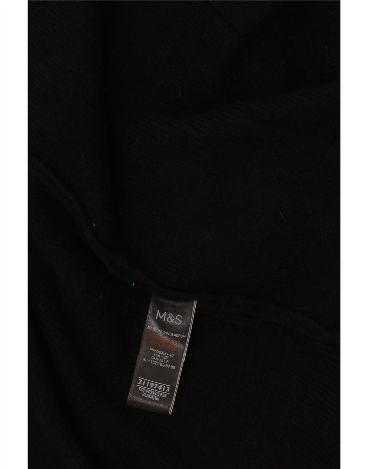 Marks & Spencer Damen Longline-Cardigan-Pullover UK 10 Small Schwarz