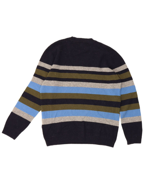Gant Damen-Pullover mit Rundhalsausschnitt, UK 16, Größe L, marineblau, gestreift, Wolle