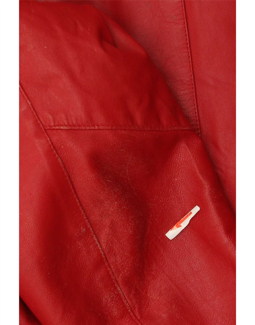 Yuppie Damen Crop Lederjacke EU 40 Mittelrot