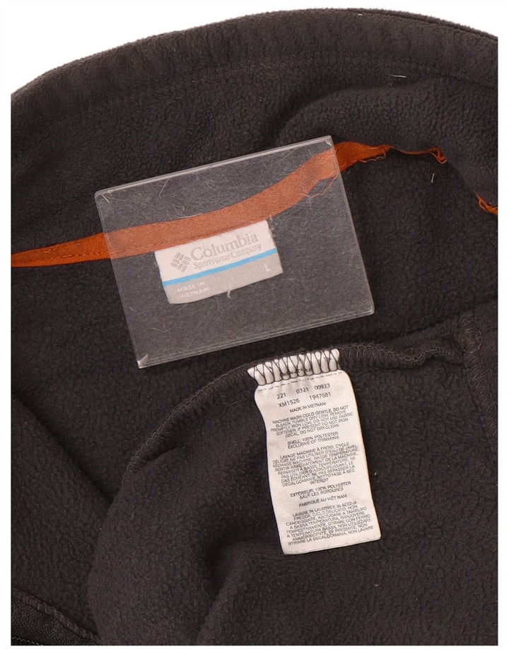 Columbia Herren-Fleecepullover mit Reißverschluss am Hals, großes graues Polyester