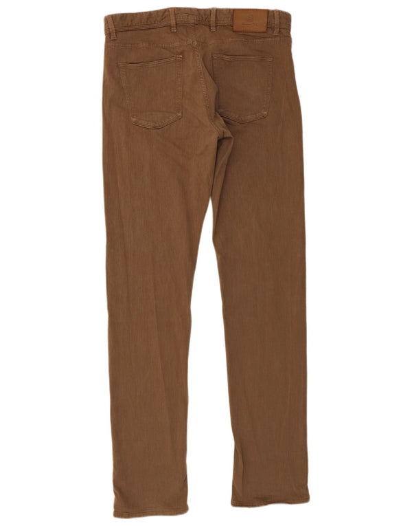 Massimo Dutti Herren Slim Casual Hose EU 40 Medium W31 L32 Braun Baumwolle