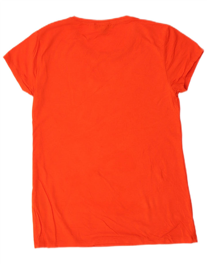 J. CREW Damen 365 T-Shirt Top UK 10 Small Orange Modal