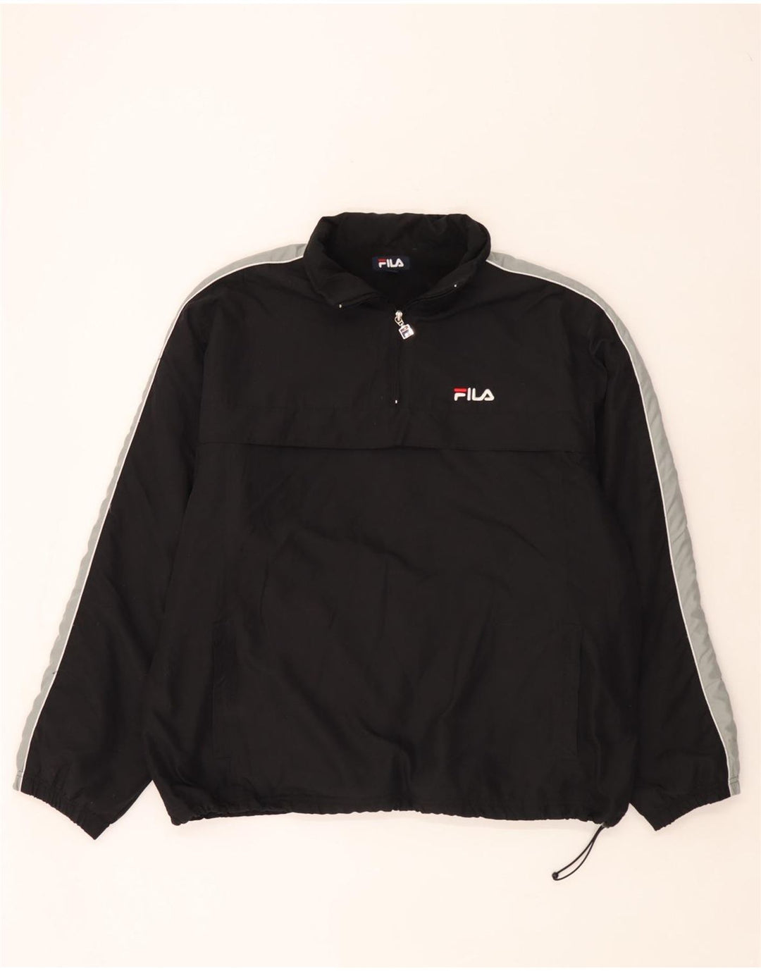 Fila Herren Pullover Windjacke UK 42 XL Schwarz Polyester
