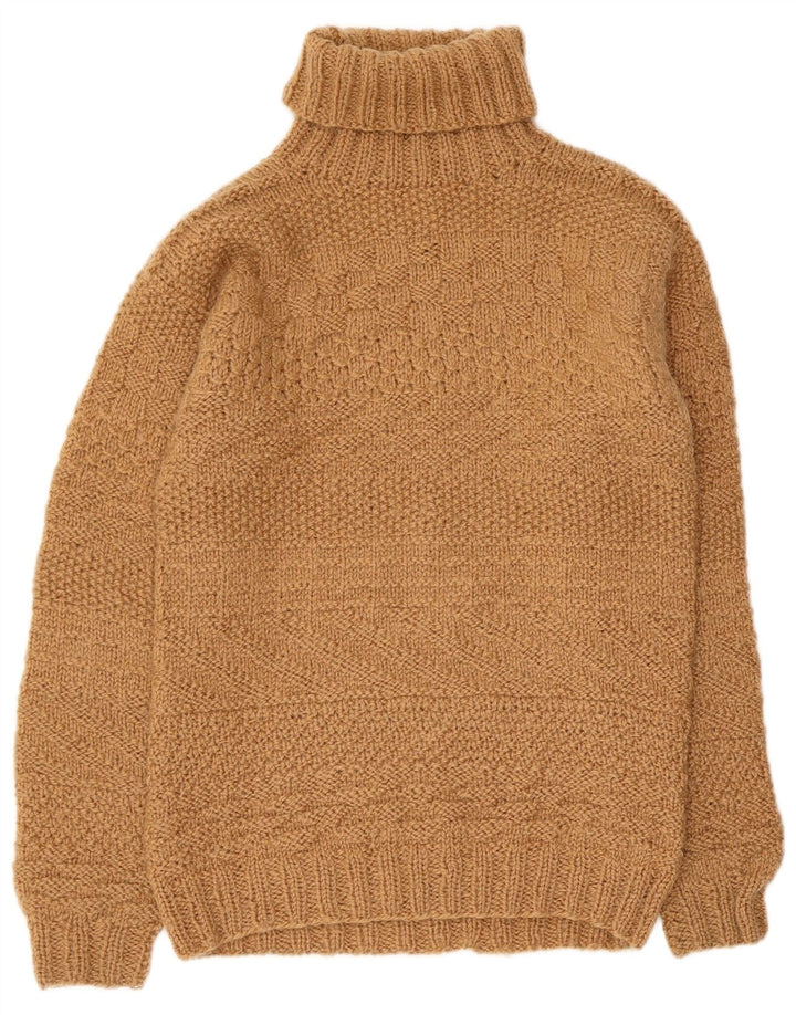 VINTAGE Rollkragenpullover für Damen, Gr. 10, Größe S, Braun