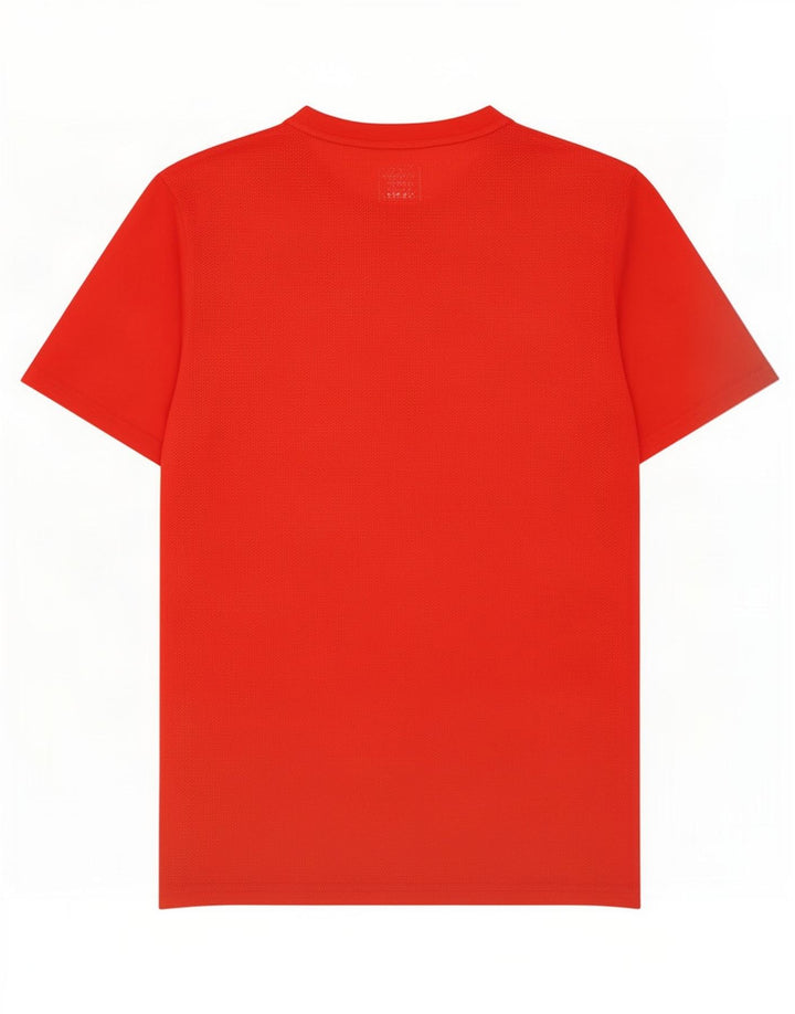 Puma Herren T-Shirt Top Large Rot Colourblock Polyester
