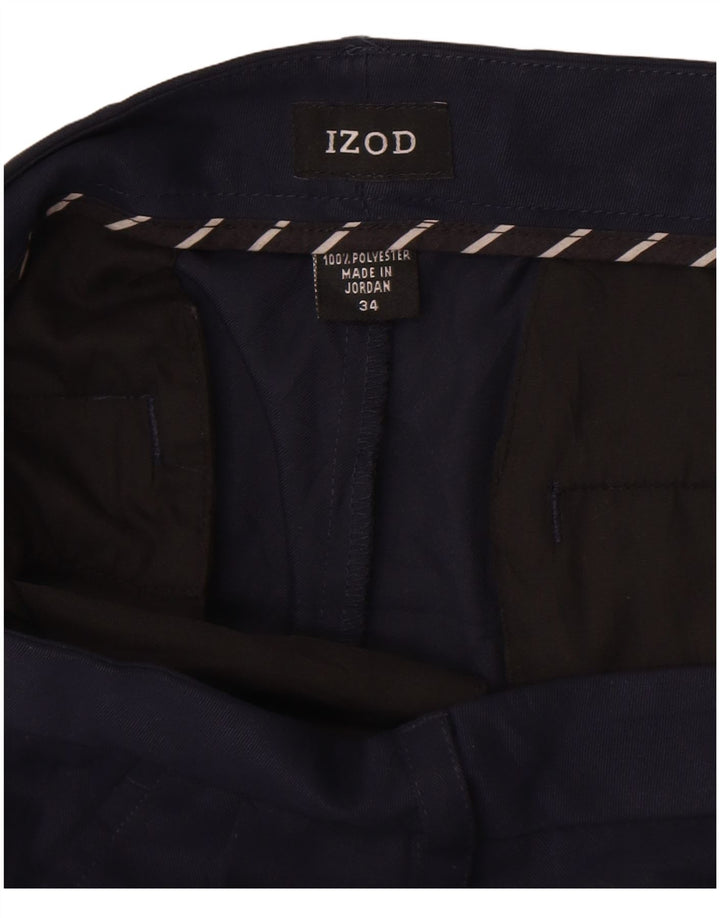 Izod Herren-Chinoshorts W34, groß, marineblaues Polyester