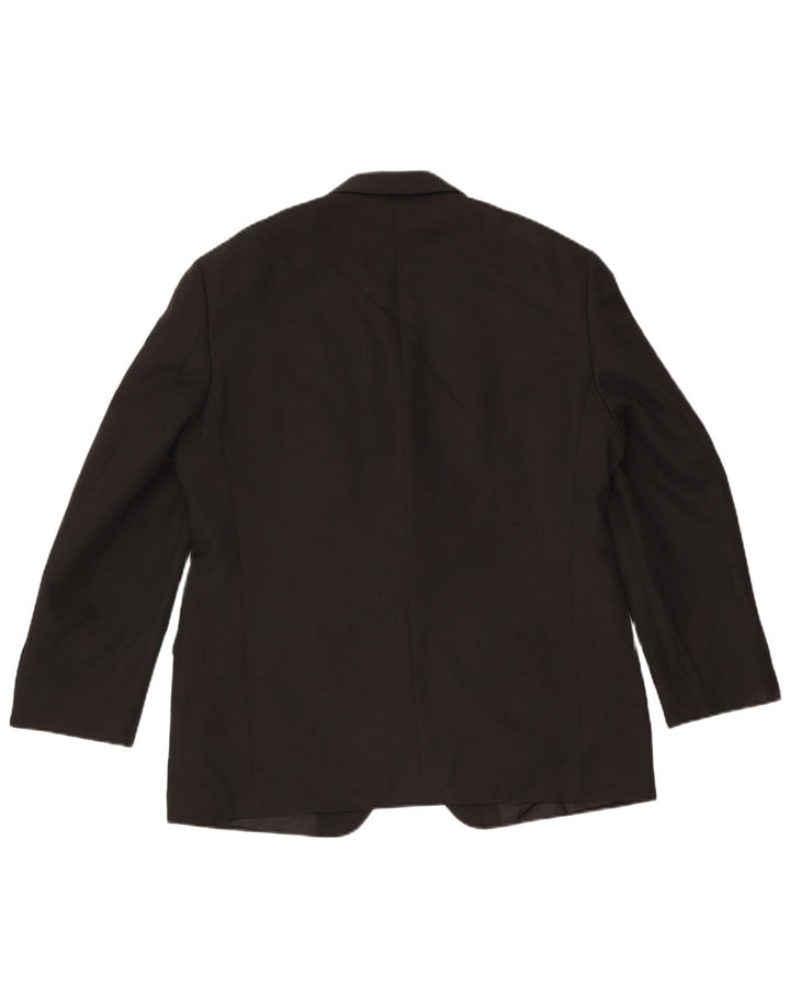 Marks & Spencer Herren-Blazer mit 3 Knöpfen, Gr. 42, Größe L, Schwarz, Polyester