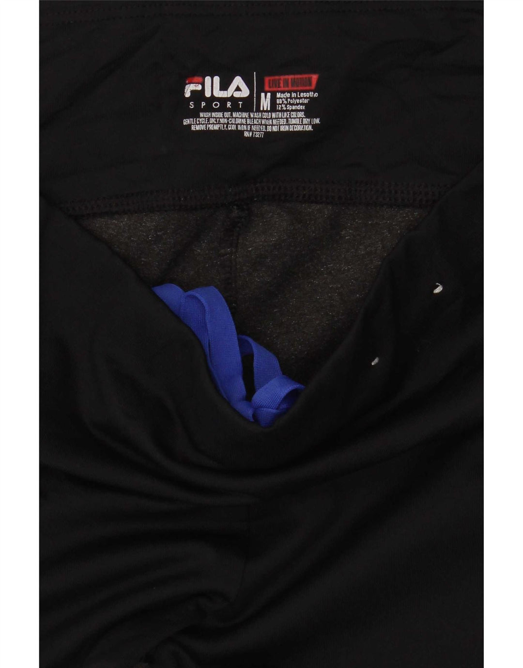 Fila Damen Capri-Leggings UK 14 Mittelschwarzes Colourblock-Polyester