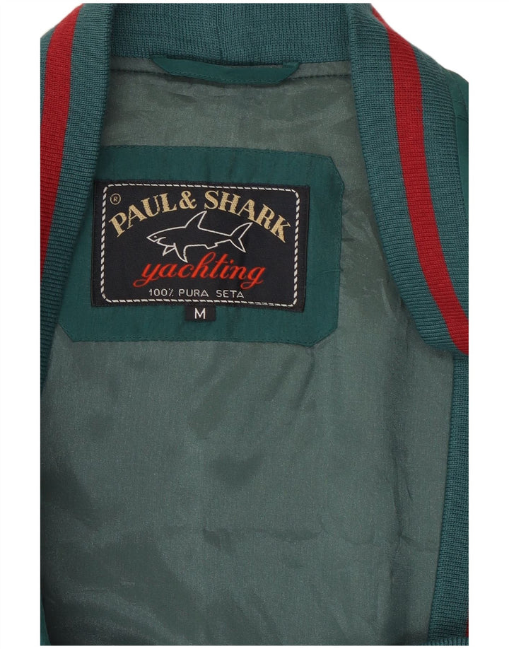 Paul & Shark Herren Yachting Bomberjacke UK 38 Mittelgrüne Seide