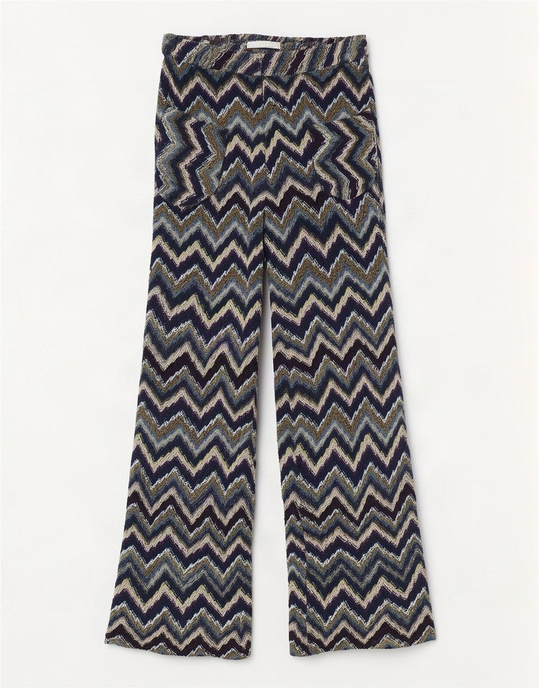 Vintage Damen Flare Freizeithose W26 L30 Mehrfarbiger Chevron