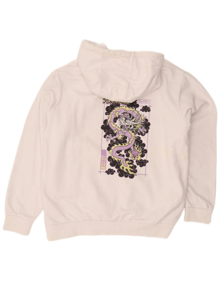 Snipes Herren-Kapuzenpullover mit Grafik, Größe 2XL, weiße Baumwolle