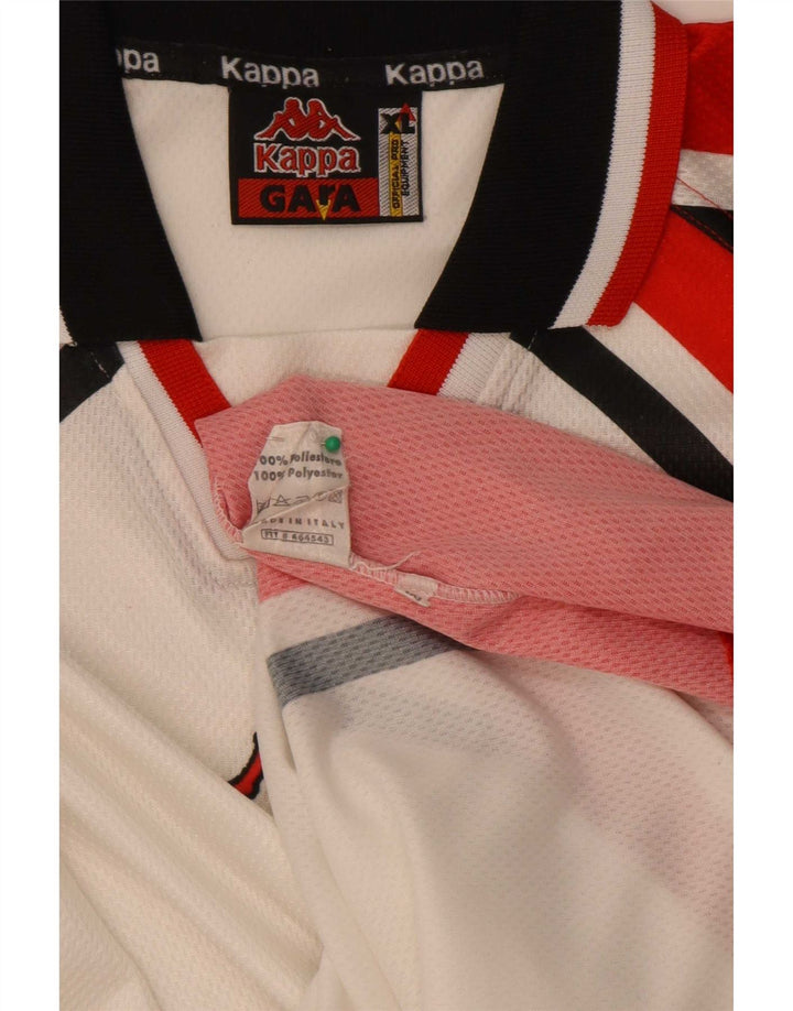Kappa Herren Gara Top Langarm XL Weiß Colourblock Polyester