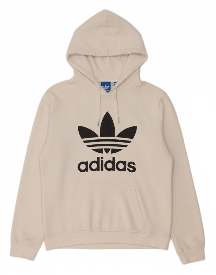 Adidas Herren Graphic Hoodie Pullover Mittelweiße Baumwolle