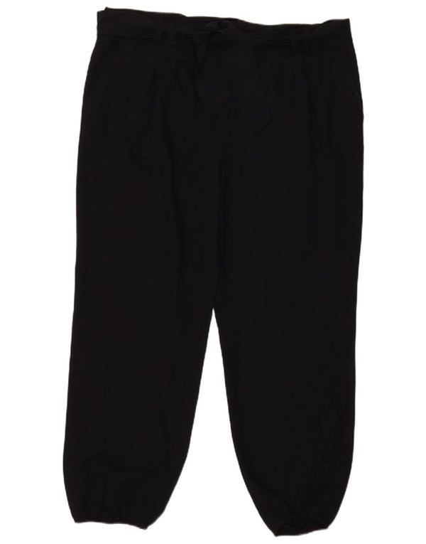 Marks & Spencer Damen-Freizeithose mit hoher Taille, UK 18, XL, W38, L28, Marineblau